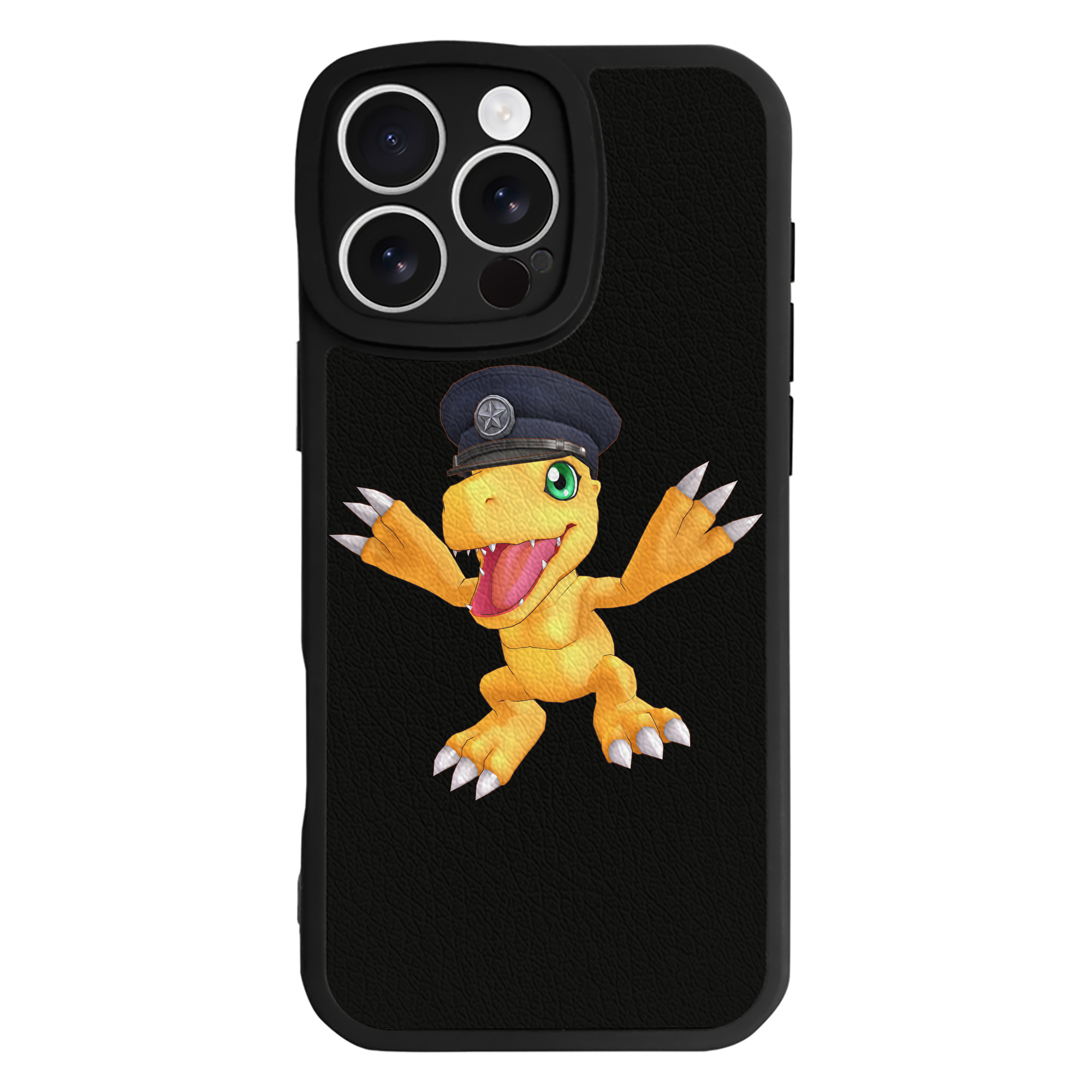 （画像用） Digimon デジタルモンスター/デジモン 【iPhone 16シリーズ対応】シリコンスマホケース（レザー調） 材質：シリコン